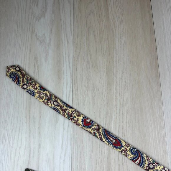 Polo By Ralph Lauren Mens Multicolor Paisley Print Designer Board Tie 58x35 In - Picture 3 of 13